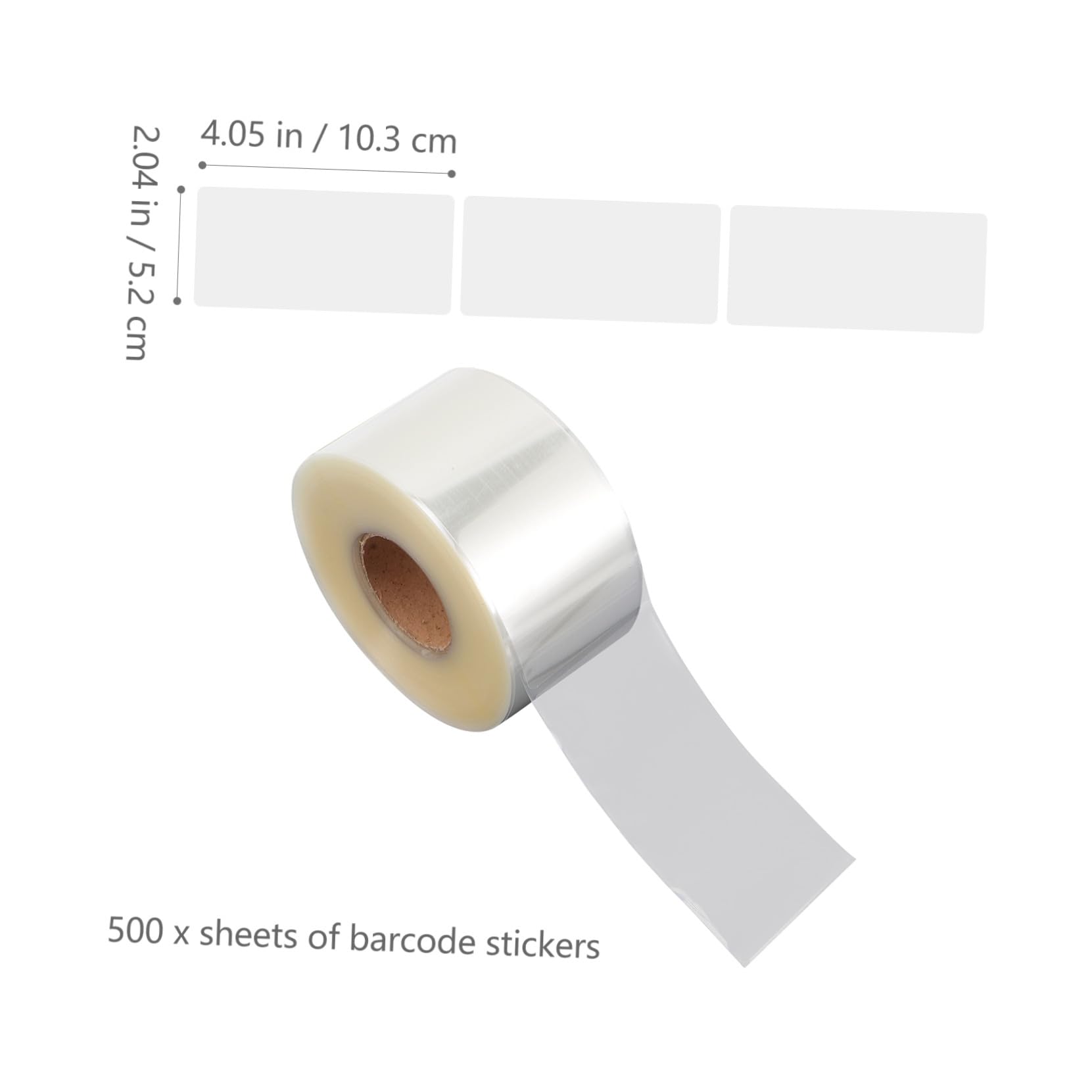 SHERCHPRY 500 Etichette Adesive Trasparenti in PVC Protettive per Codici a Barre Impermeabili e Antigraffio per Uso in Uffici Scuole e Biblioteche
