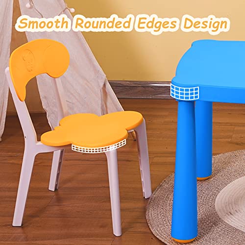 Domi Kids Table And Chair Set, 3 Pieces Enlarged Plastic Toddler Desk And Chairs For Arts & Crafts, Snack Time, Reading, Home, Kindergarten, Preschool, Daycare, Playroom Boys Girls Children's Day Gift #TOP4