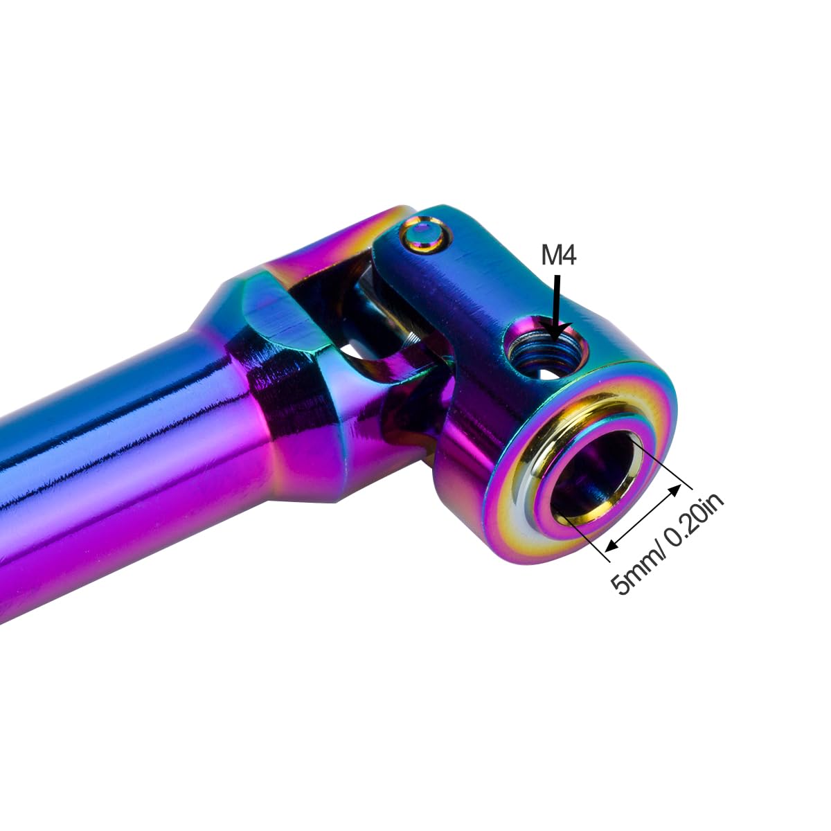 GTRRC Colorful Steel Heavy-Duty Internal Spline Universal Joint Drive Shaft for 1/10 Crawler Axial SCX10 TRX4 90046 AXI03007 Redcat Gen8 VS4-10 LCG Chassis Part (96-143mm)