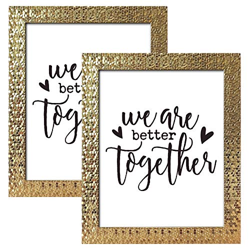 Artbyhannah 2 Pack 8X10 Inch Ornate Gold Picture Frame Sets For Tabletop Display Or Wall Mounting,Photo Frames For Wedding Or Home Decoration And Mother's Day Gifts #TOP5