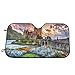 Produktbild YelloSun Windshield Sunshade for Car,Dreamy Ancient Times Middle Age Inspired Princess Castle Near Lake Stones Moss,Front Window Sun Shade Visor Shield Cover(27.5 x 51)
