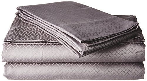 Natural Comfort Premier Hotel Select Sheet Set, Queen, Lilac/Lattice