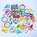 Totbit 102 Pcs Party Favors Toys for Kids 4-8 8-12 3-5, Treasure Chest Box Toys Classroom Carnival Prizes Small Bulk Pop Fidget Toys Pack Pinata Stuffers Birthday Gifts Goodie Goody Candy Bags Fillers