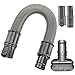 Produktbild Spares2go 1,9 m Universal Compact Verlängerung Schlauch & Adapter Kit für alle Main Modelle von Dyson Staubsauger + hartnäckigen Schmutz Bürste
