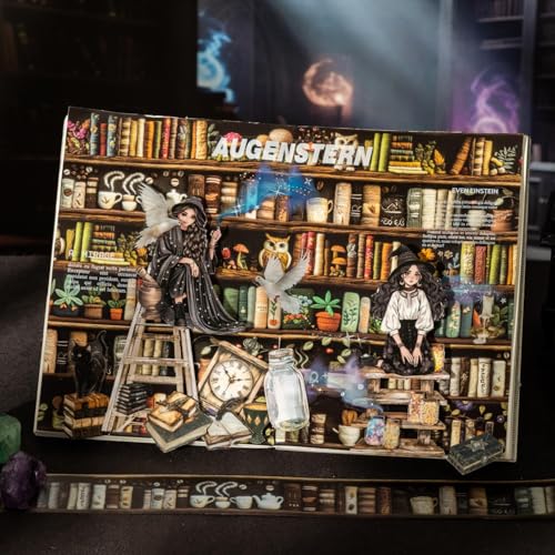 Image of Magic PET Washi Tape Set,6 Rolls Vintage Reading Themed Scrapbook Tape Stickers for Journaling Supplies,Bullet Journaling,Planner,Notebook,Calendar,Photo Frame,DIY Craft(Magician Bookcase)