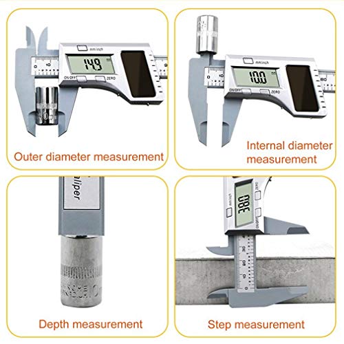 Gnlian Yf-Chen Digital Caliper 0-150Mm Solar Power Electronic Precision Digital Vernier Calipers Ruler Pachymeter Micrometer Measuring Tools Gauge Measuring Tool #TOP2