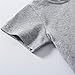 Infant Boys Girls Cotton T-Shirt Casual Solid Plain Short Sleeve Tee Tops Toddler Baby Kids Crewneck (Grey, 3-6 Months)