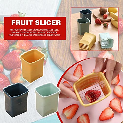 3Pcs Cup Slicer - Fruit Slicer - Egg Slicer - Stainless Steel Strawberry Slicer - Multifunctional Fruit And Vegetable Slicer For Strawberry Banana Salad Fresh Platter Making #TOP1