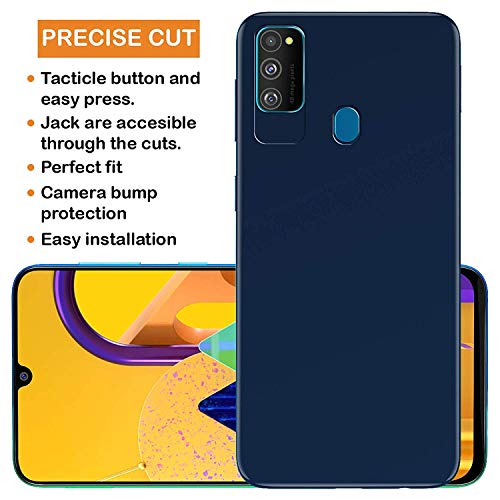 Image of WOW IMAGINE Protective Sleek Back Case Cover for Samsung Galaxy M21 / M30s / M21 2021 Edition (Flexible | Silicone | Shock Proof, Anti Slip, Soft Rubberised | Washington Blue)