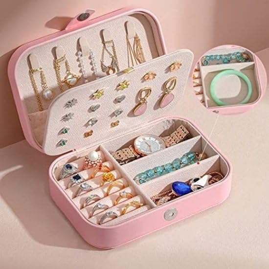 VAGHASIYA Big Jewellery Box,PU Leather Magnetic Buckle Portable Storage Box Case with Dividers Container for Rings,Earrings,Necklace,Home Organizer,Jewelry Holder Case (B0CX1ZK72N) Amazon Price History, Amazon Price Tracker