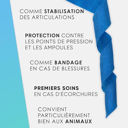 Pansements auto-adhésifs pour les doigts - 4x rouleau de sparadrap beige (2.5cm x 4.5m) - Bandage auto-adhésif - Bande élastique imperméable - Bande sparadrap anti-poussière, anti-graisse – vue 3