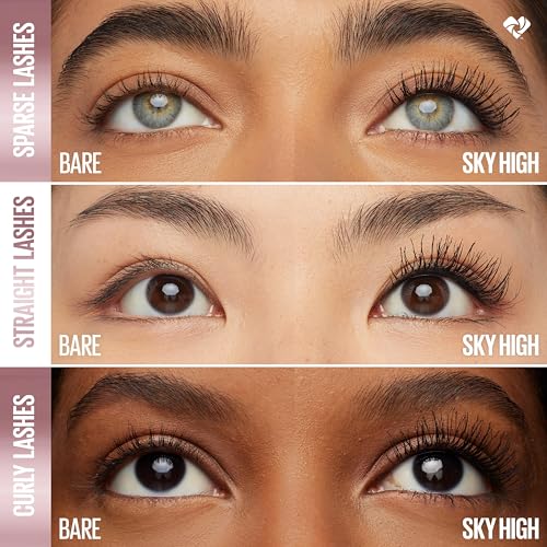 Image of Maybelline Lash Sensational Sky High Mascara Makeup, Volumizing, Lengthening, Defining, Curling, Multiplying, Buildable, Washable Formula, Burgundy Haze, 1 Count