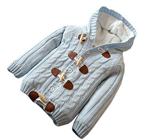 Dealone Toddler Knit Cardigan Sweater Baby Boys Girls Fleece Lined Sweaters Outerwear Spring Fall Winter #TOP2