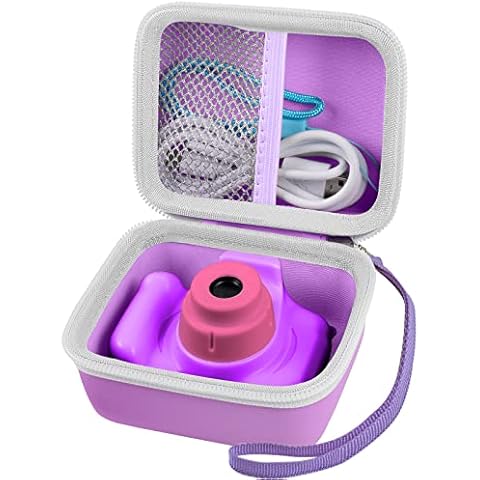 ANKHOH Camera Case for Seckton/for Desuccus/for PROGRACE/for Rindol/for GKTZ/for Dylanto/for GPOSY/for OZMI Kids Digital Camera, Kid Camcorder Storage Box Cable Accessory-Bag Only, Light Purple Cover