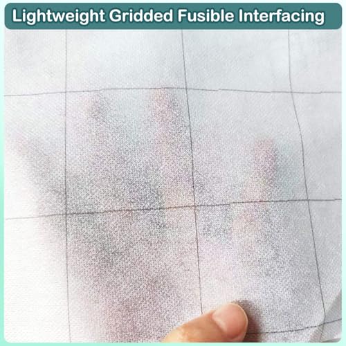 Yamamine Grid 2" Gridded Fusible Interfacing - 59" x 4.37 Yds,Nonwoven Layout Grid Iron on Interfacing Lightweight Fusible Interfacing with Grid Lines Pre-Printed for Quilting,Sewing,Crafts Supplies by Yamamine - Image 4