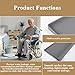 Bedside Commode Mat for Seniors & Adults | Non-Slip, Waterproof Commode Toilet Pad with Raised Edge | Reusable Silicone Potty Chair Mat for Portable Bedside Toilet Commode (Gray, Large 23.6