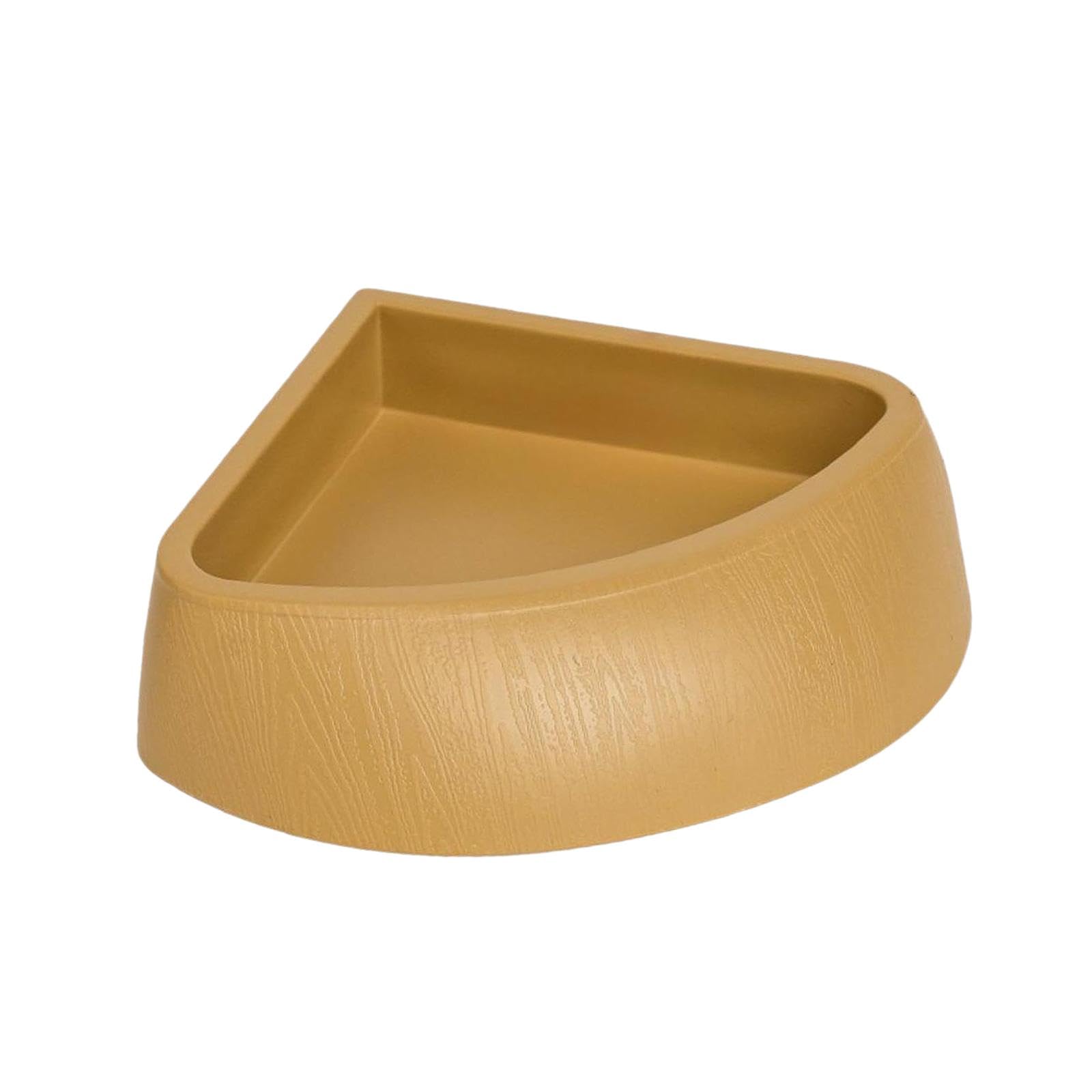 SECRET DESIRE Reptile Food Water Bowl Drinking Bowl for Gecko Bearded Dragon Crawling Pets Yellow Brown-picture-15