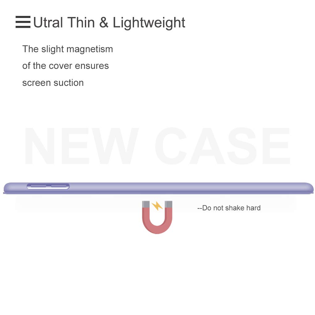 Aoub Case For IPad Mini 5 - Auto Sleep/Wake Trifold Stand Cover With Pencil Holder, Sky Blue