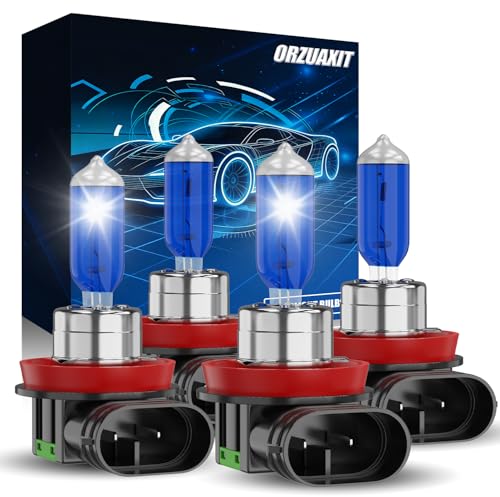 ORZUAXIT Headlight Bulb Fit For Pontiac G6 2005 2006 2007 2008 2009 2010 High Beam Low Beam Headlamp Set 6000K White Light Halogen Bulb 65W 300% Brightness 4-Pack