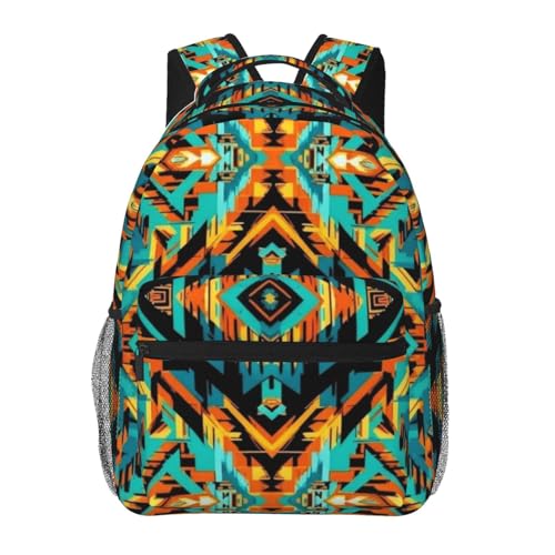 Mochila ligera con estampado azteca para hombre y mujer miniatura 1