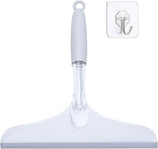 TreeLen 10'' Shower Squeegee for Glass Doors & Mirrors - Streak-Free Rubber Blade, Rust-Proof Plastic Wiper for Bathroom, Windows & Car