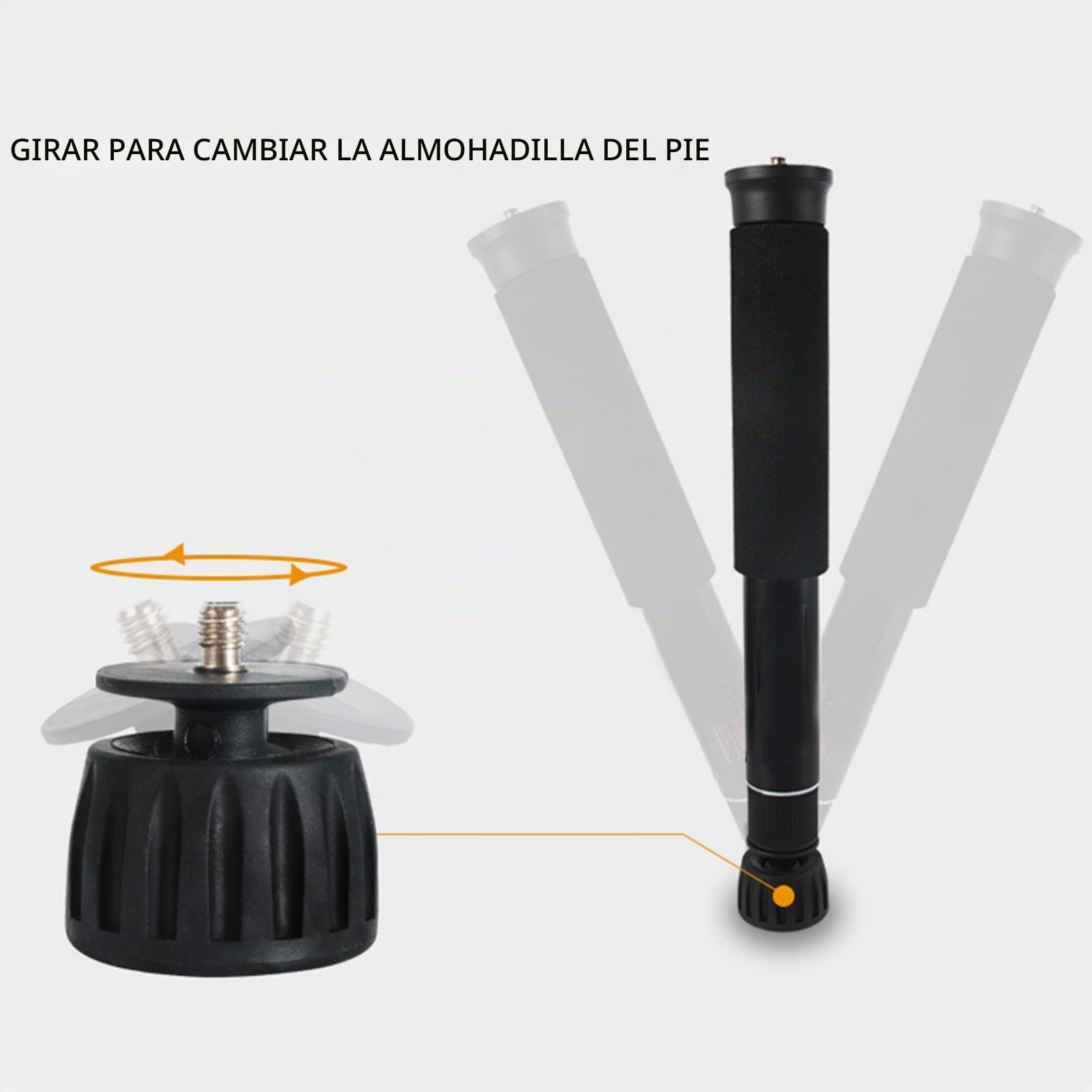 Monopie para cámara 8 Secciones Selfie Stick Bastón de Trekking Aleación de Aluminio Monopié liviano para Viajes para cámara DSLR Videocámara Senderismo Camping