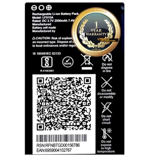 Image of Original RBTSN37V06 Parts for Jio Keypad Mobile 3.7V 7.4Wh (2000mAh) with 1 Year Replacement Warranty