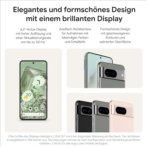 Google Pixel 8 med kraftfull kamera och hållbart fodral – 128 GB
