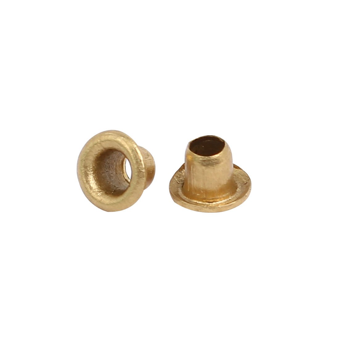 100 Pièces œillets Creux M2,5 X 10mm En Métal Plaqué Laiton Doré - Marque Uxcell
