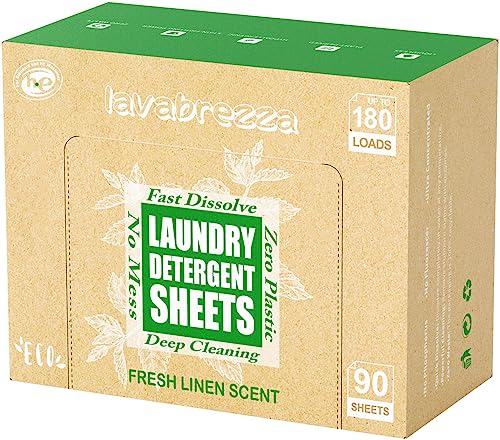 Laundry Detergent Sheets Up to 180 Loads, Fresh Linen Scent, Eco-Friendly Liquidless Laundry Detergent Strips for Travel & Home, Easy to Use, Plant-Based, Hypoallergenic & Biodegradable, No Plastic, Zero Waste Laundry Detergent Sheets Up to 180 Loads, Fresh Linen Scent, Eco-Friendly Liquidless Laundry Detergent Strips for Travel & Home, Easy to Use, Plant-Based, Hypoallergenic & Biodegradable, No Plastic, Zero Waste