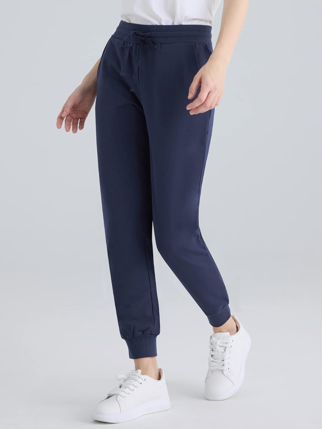 Weintee Women's Plus Size Petite Cotton Sweatpants with Pockets - Image 2