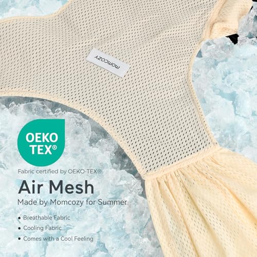 Image of Momcozy Baby Carrier AirMesh - The Perfect Summer Sling for Newborns to Toddler 8-33 lbs - Cooling Fabric Baby Wrap, Lightweight, Ergonomic, and Easy to Wear, Beige