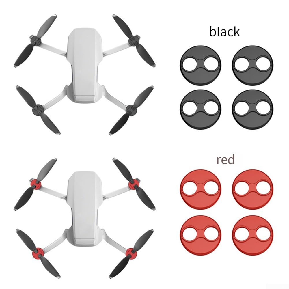 Couvercle de moteur pour DJI Mini 4 Pro, capuchon de protection en alliage d'aluminium compatible avec Mini 3 Pro SE, accessoires de protection anti-pagaie (rouge)