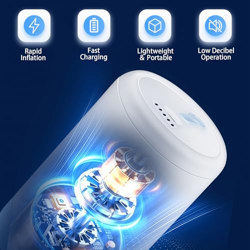 Pompe à air électrique portable rechargeable USB-C avec 5 buses - 4