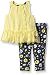 Calvin Klein Baby Girls' Chiffon with Jersey Lining Yellow Tunic and Leggings