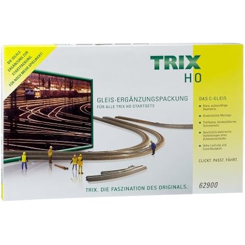 Trix 62900 Großes Modelleisenbahn Gleisergänzung Set zur Erweiterung verschiedener Startpackungen, Spur H0 Cover