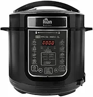 Panela de Pressão Elétrica Kian PPE-102 Capacidade 6 Litros Silenciosa 1000W Painel Digital com 14 Receitas Cuba Antiaderente (110, Volts)