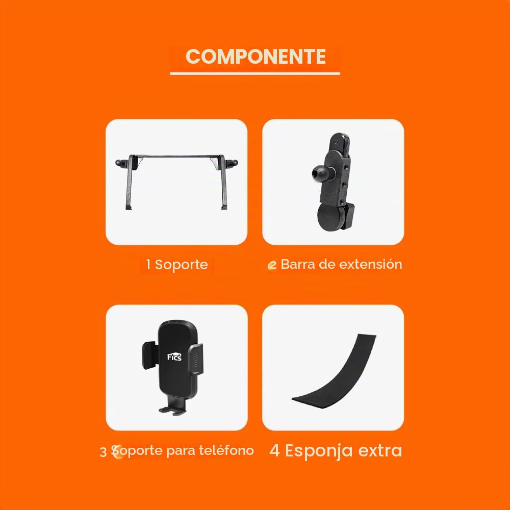 FICS Soporte para teléfono Compatible con Toyota RAV4 (RAV4 19~24) de Monitor de 8 Pulgadas