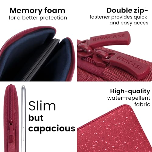Image of RIVACASE Suzuka ECO Laptop Sleeve 13.3-14 inches fits Most Popular MacBook, Laptops, Ultrabooks and Tablets ECO-Friendly RPET Water Resistant Polyester Fabric