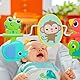 Bright Starts, Playful Paradise Babywippe Babyschaukel mit beruhigender Vibration und Spielzeug, Unisex, 0-6 Monate