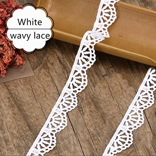 Xingmo 8m Lace Edge Trim Ribbon Embroidered Floral Lace Wide 1.5cm (White) - Image 4