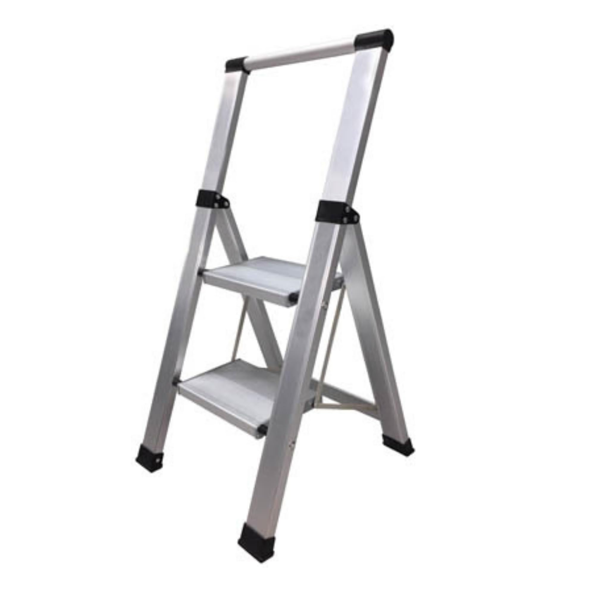 Homelux 710030 Escalera Domestica Plana, Aluminio, 2 Peldaños