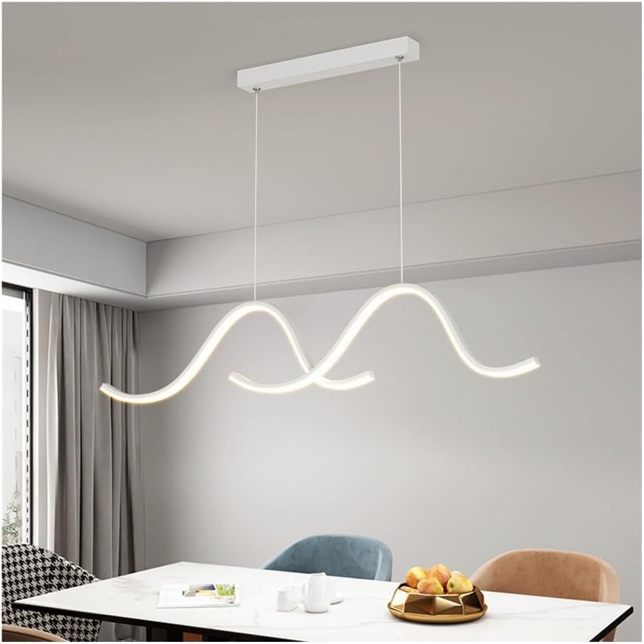 Dimmable LED Linear Pendant Light with Remote Control, Modern Minimalist Design 39