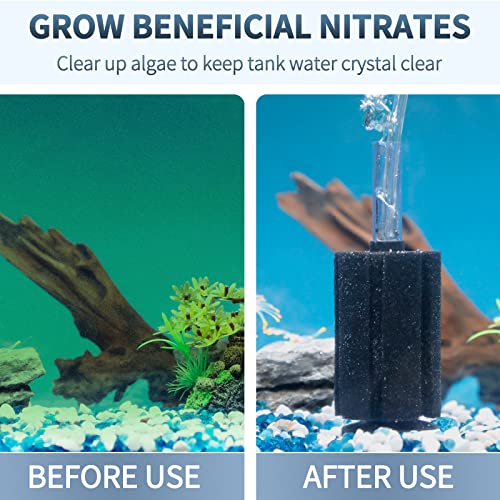 Image of Pawfly Aquarium Bio Sponge Filter Small Fish Foam Filter with Airline Tubing Suction Cups Check Valve Connectors and Control Valve for Fish Tanks up to 20 Gallons
