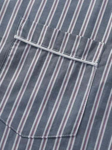 Latuza Men's Cotton Nightshirt Short Sleeve Nightgown with Pockets3