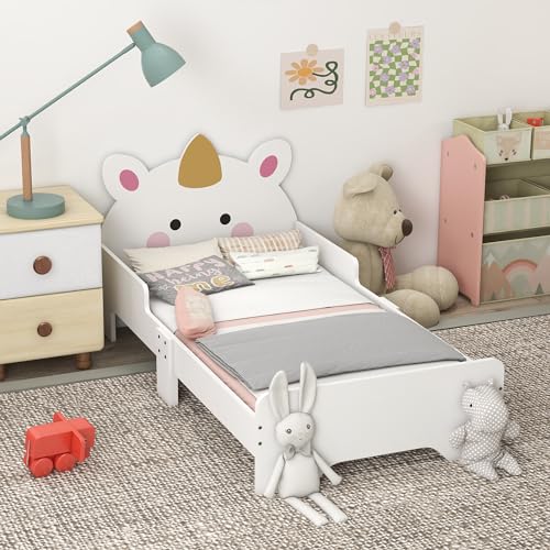 ZONEKIZ Toddler Bed Frame, Kids Bedroom Furniture, for Ages 3-6 Years