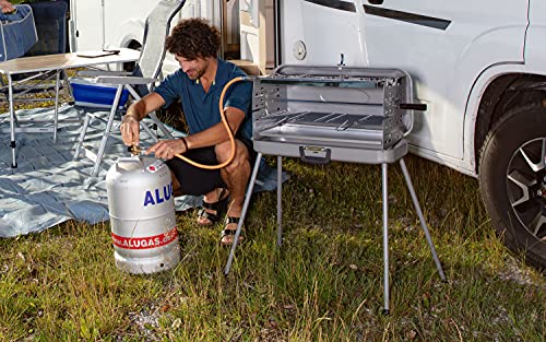 BERGER-Koffergrill-3-Flammen-Gasgrill-50mbar-3-Kochstellen-inkl-Grillspiess-mit-2-Fleischklammern-Edelstahl