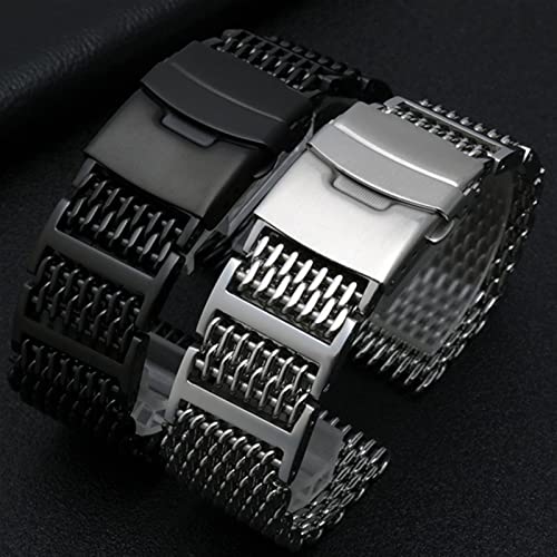 Bracelet de montre en acier anti transpiration 20mm maille respirante - 2