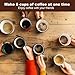 LAOION Stovetop Espresso Maker, 6Cup 240ml Classic Moka Pot, Crystal Glass-top & Stainless Steel Coffee Maker Mocha Pot, Greca De Cafe, Cuban and Italian Coffee Maker for Cafetera Cubana