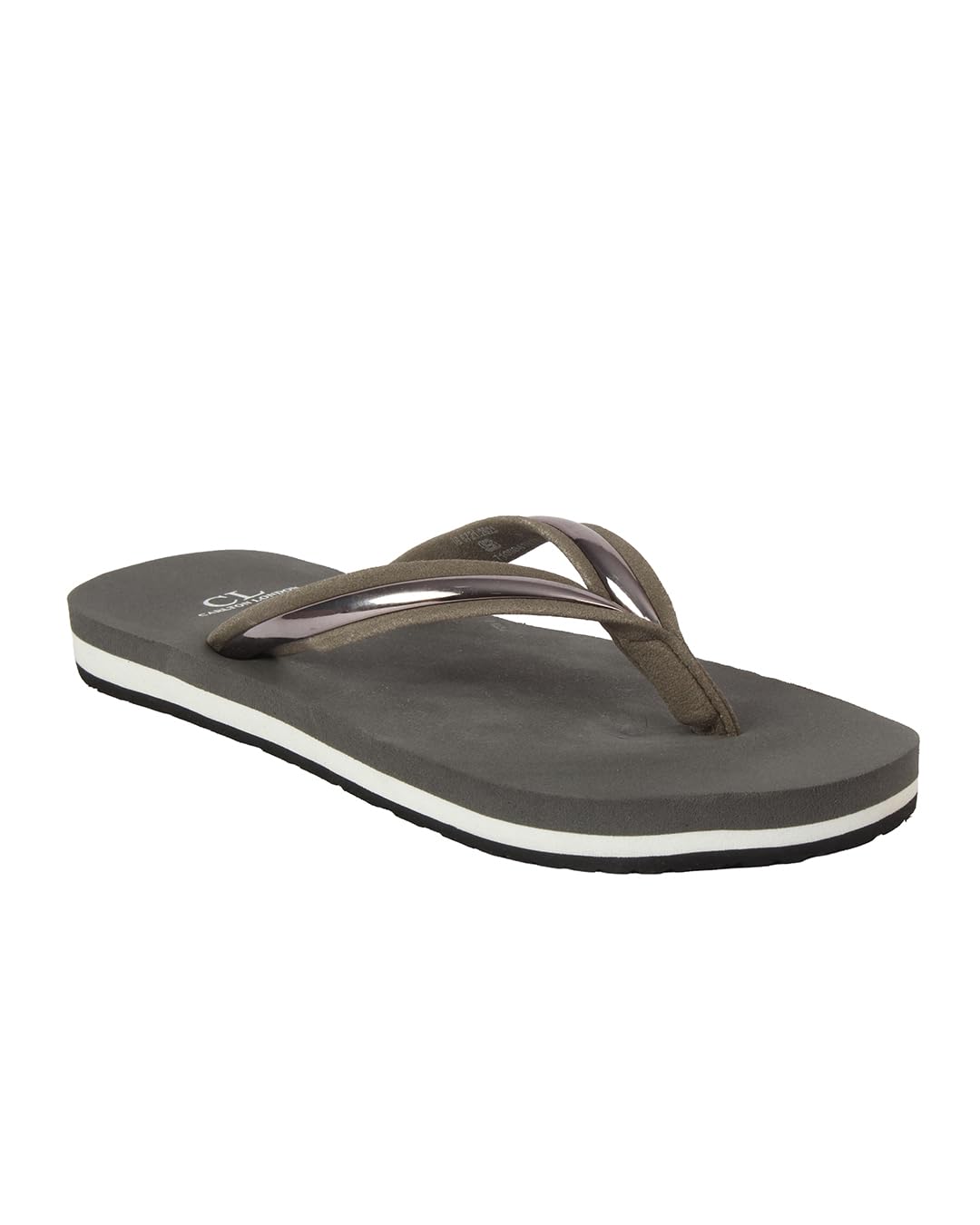carlton london Women's Metallic Accent Strap Cushioned Multi-Layer Foam Midsole Casual Walking Slipper-picture-43